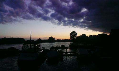 Calm lake at sunset