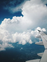 Aerial view of cloudy sky