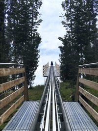 Rollercoaster against sky