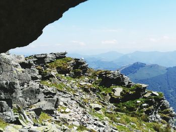 Rock formations on mountain