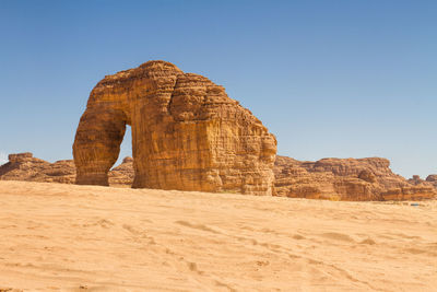 Elephant mountain at alula historical sites, medina region