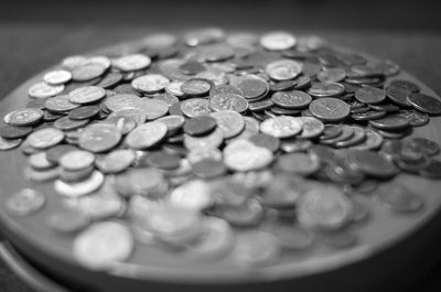 Close-up of coins