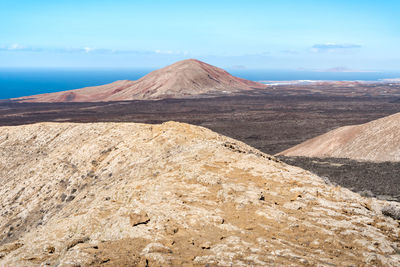 Scenic view of desert against sky