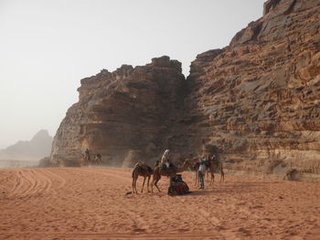 Group of people on a desert