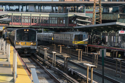 Train at railroad station