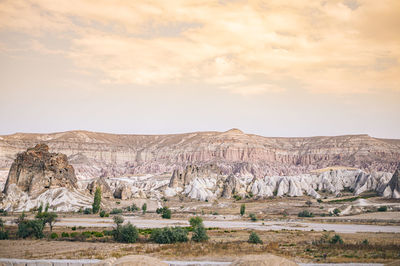 Scenic view of desert against sky