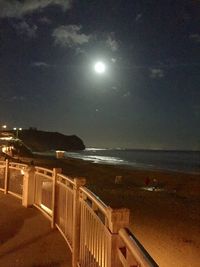 Scenic view of sea at night