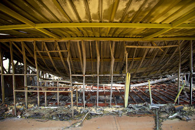 Interior of abandoned building