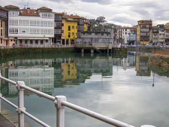 Reflection of buildings in river