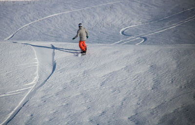 Full length of person skiing on snow