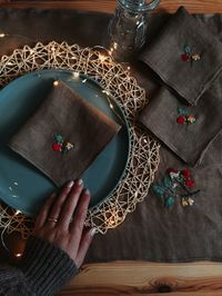 High angle view of woman standing on bed