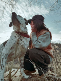 Woman with dog