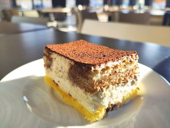 Close-up of cake on plate