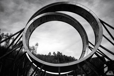 Low angle view of sky and sculpture