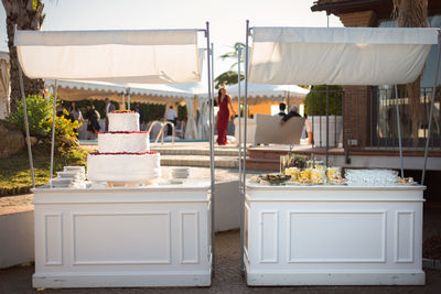 Cake at wedding ceremony