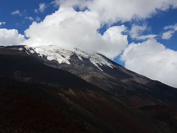 Low angle view of mountain against sky