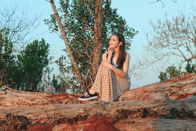 Young woman looking at camera