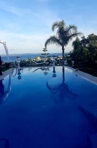 View of swimming pool against sky