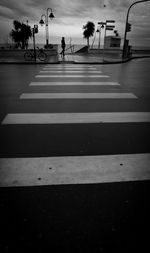 Road marking on road