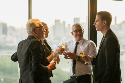 Group of people drinking water