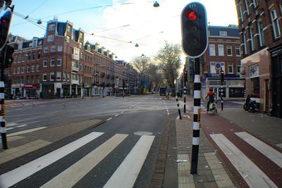 Road sign on city street