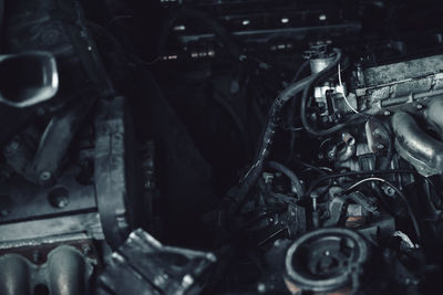 Full frame shot of old machine