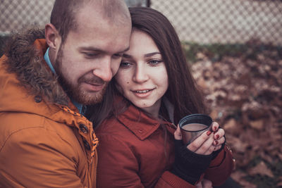 Portrait of a smiling young couple