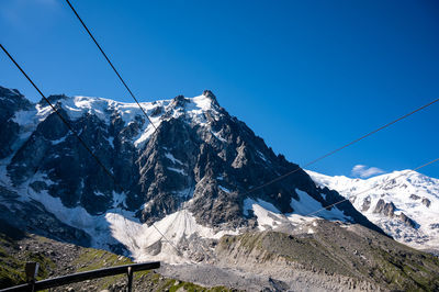 Bottom view towards the aguilles du midi