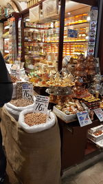 Various food for sale in market