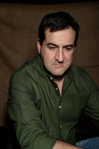 Close-up of man wearing mask