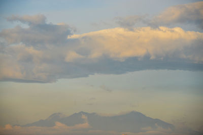 Low angle view of clouds in sky during sunset