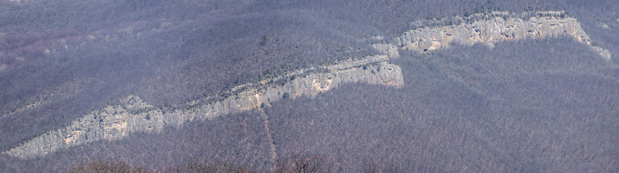 High angle view of snow