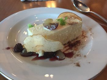 Close-up of ice cream in plate