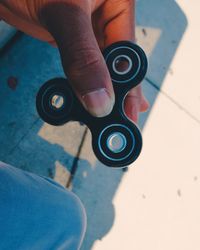 Low section of person on floor