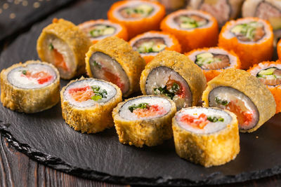 Close-up of food on table