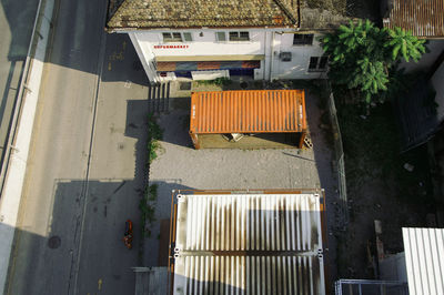 High angle view of building