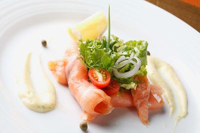 Close-up of food in plate