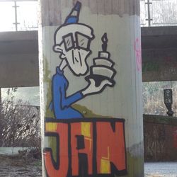 Graffiti on wall