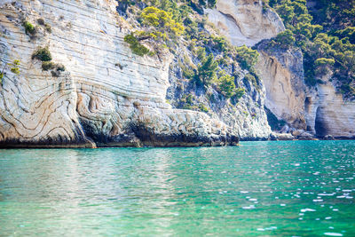 Rock formations by sea