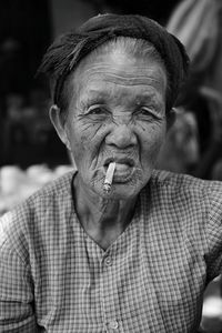 Close-up portrait of woman