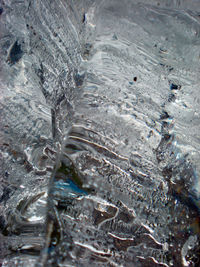 Full frame shot of frozen water