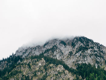 Scenic view of mountains against clear sky