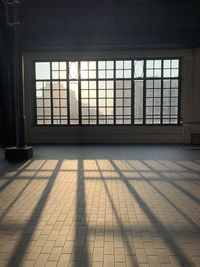 Empty tiled floor in building