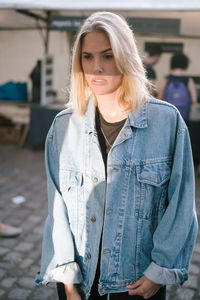 Young woman looking away