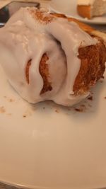 Close-up of bread in plate