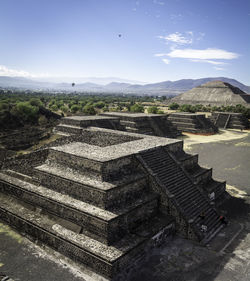 Pyramids against sky