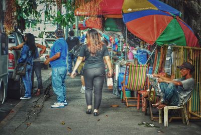 People standing in park