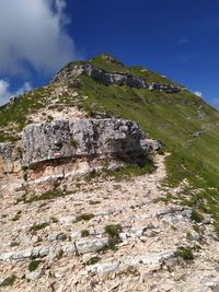 Scenic view of rocky mountains against sky