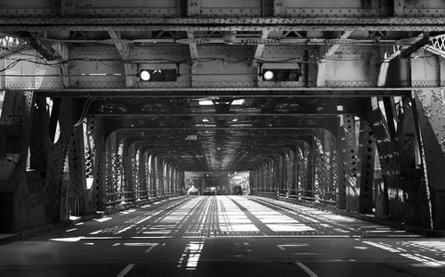 Empty road in tunnel