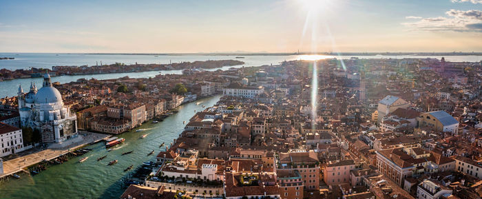 Aerial view of venice near saint mark's square